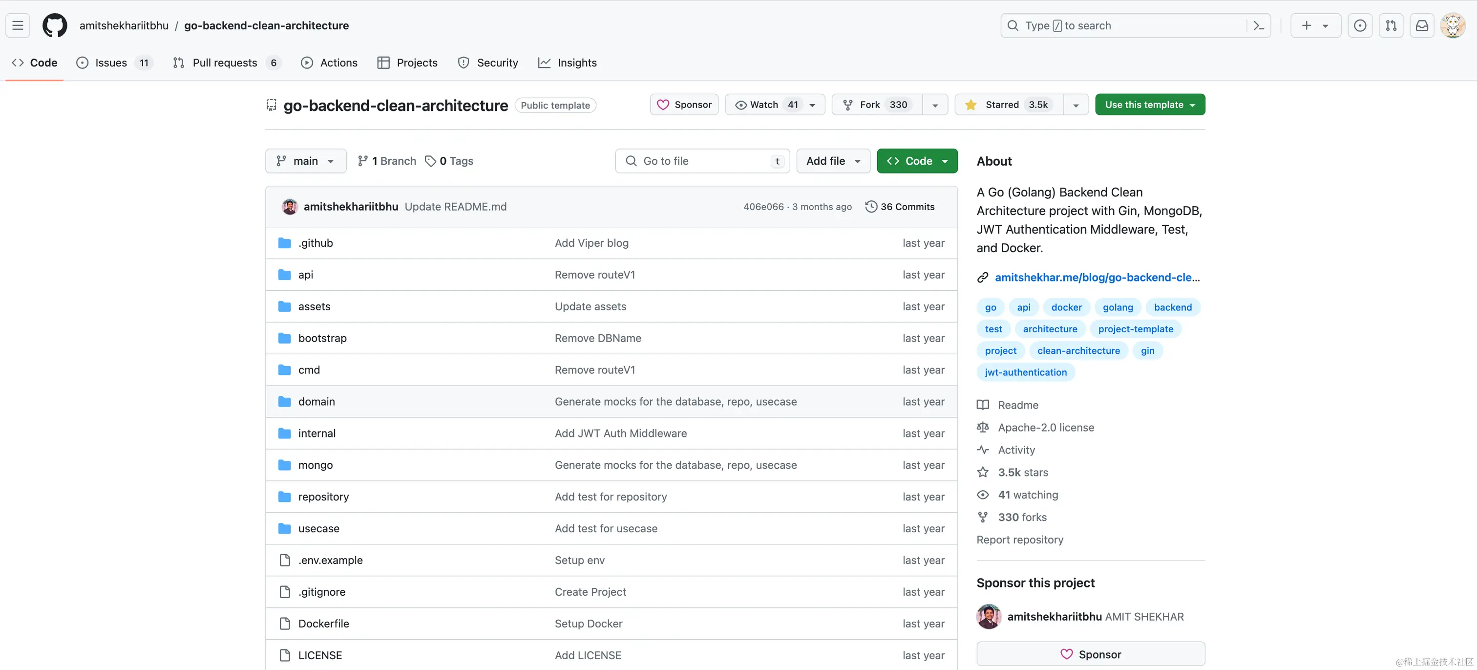 Go项目结构整洁实现｜GitHub 3.5k🌟示意图（2）