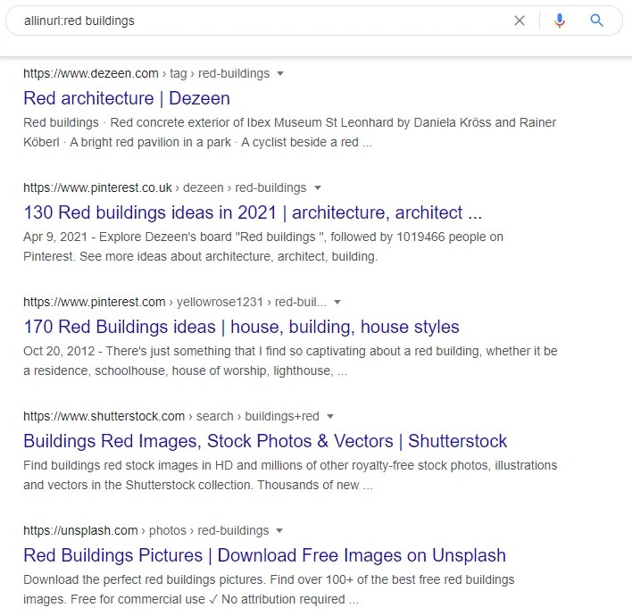 allinurlred buildings 的搜索结果