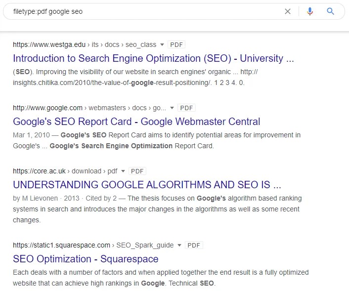 filetypepdf google seo 的搜索结果